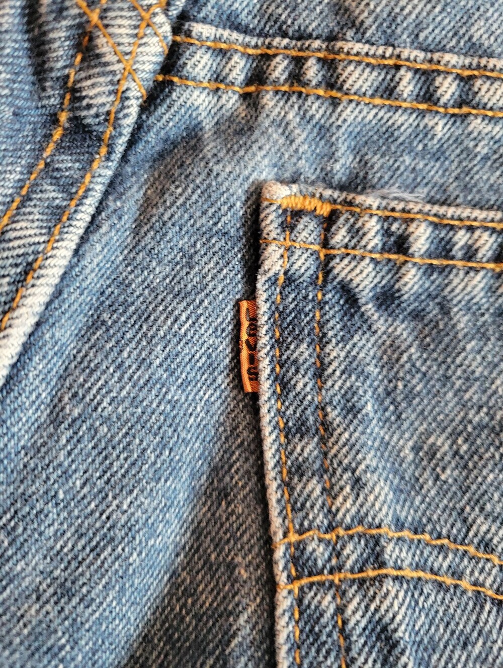Vintage Levis 954 Cut Off Shorts Womens 90s USA High Waisted Orange Tab Size 28 - Picture 4 of 12